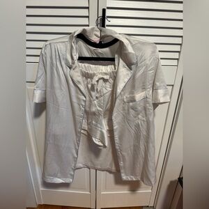 Victoria's Secret White Satin Bride Pajama Set